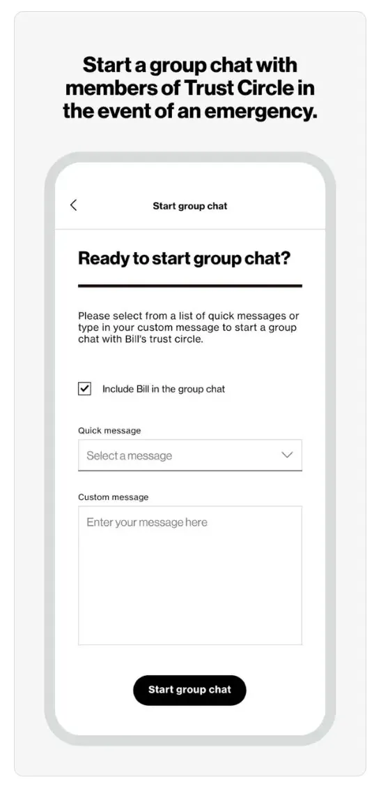 Care Smart companion app: group chat