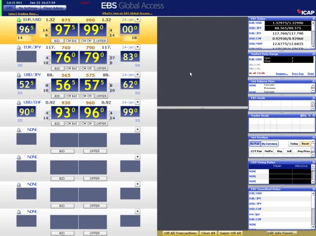 Legacy Adobe Flex trading application